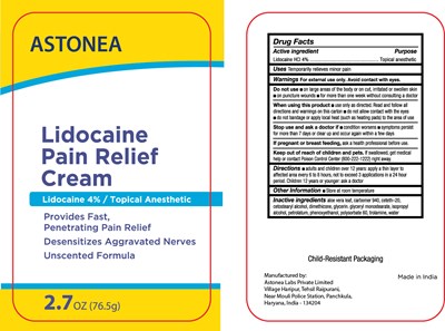 Principal Display And Drug Fact Panel (Lidocaine Cream 2.7oz)
